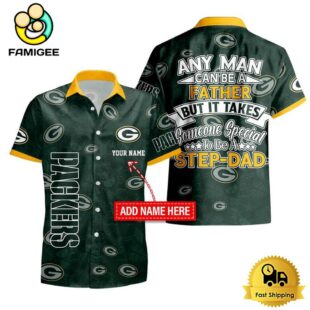 NFL Green Bay Packers Special To Be A Step Dad Father's Day Custom Hawaiian Shirt