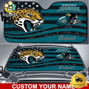 NFL Jacksonville Jaguars Waving Strong United Under The Colors Custom Auto Sun Shade