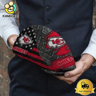 NFL Kansas City Chiefs American Flag Custom Jeff Cap