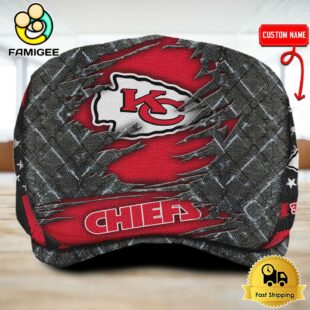 NFL Kansas City Chiefs American Flag Custom Jeff Cap