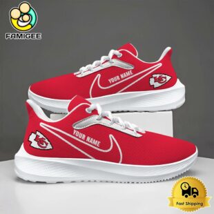 NFL Kansas City Chiefs Custom Name Mesh Running Shoes