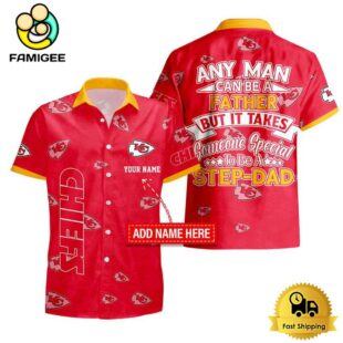 NFL Kansas City Chiefs Special To Be A Step Dad Father's Day Custom Hawaiian Shirt