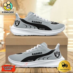NFL Las Vegas Raiders Custom Name Mesh Running Shoes