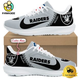 NFL Las Vegas Raiders Personalized Athletic Running Shoes For Fans