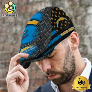 NFL Los Angeles Chargers American Flag Custom Jeff Cap