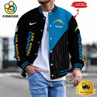 NFL Los Angeles Chargers Limited Edition Custom Name Baseball Jacket