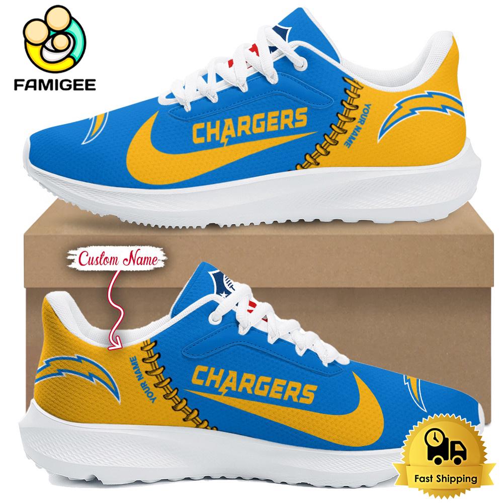 NFL Los Angeles Chargers Personalized Athletic Running Shoes For Fans NFL Los Angeles Chargers Personalized Athletic Running Shoes For Fans