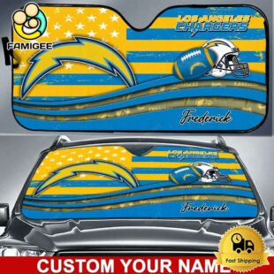 NFL Los Angeles Chargers Waving Strong United Under The Colors Custom Auto Sun Shade