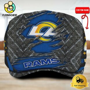 NFL Los Angeles Rams American Flag Custom Jeff Cap