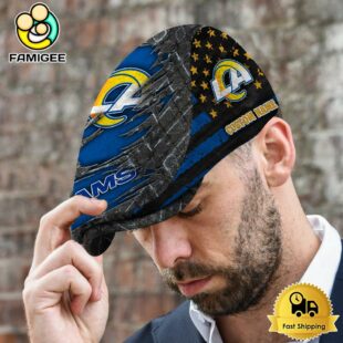 NFL Los Angeles Rams American Flag Custom Jeff Cap