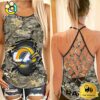 NFL Los Angeles Rams Women’s Camo Custom Criss Cross Back Tank Top