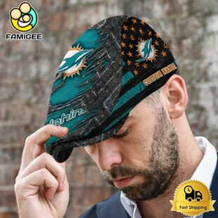 NFL Miami Dolphins American Flag Custom Jeff Cap