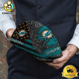 NFL Miami Dolphins American Flag Custom Jeff Cap