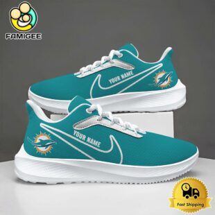 NFL Miami Dolphins Personalized Athletic Running Shoes For Fans
