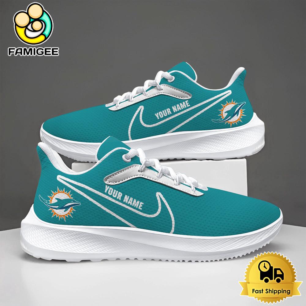 NFL Miami Dolphins Personalized Athletic Running Shoes For Fans NFL Miami Dolphins Personalized Athletic Running Shoes For Fans