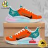 NFL Miami Dolphins Team Logo Custom Women's Rainbow Atmospheric Cushion Running Shoes