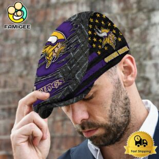 NFL Minnesota Vikings American Flag Custom Jeff Cap