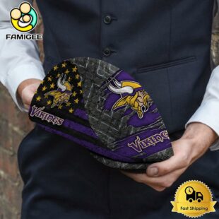 NFL Minnesota Vikings American Flag Custom Jeff Cap