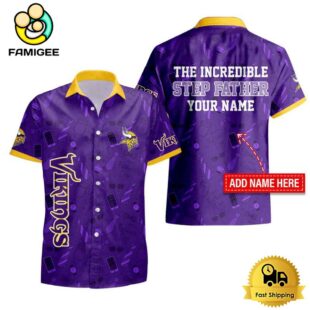 NFL Minnesota Vikings The Increadible STEP Father Hawaiian Shirt