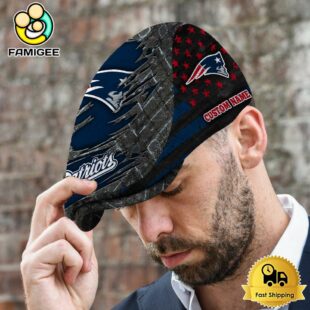 NFL New England Patriots American Flag Custom Jeff Cap