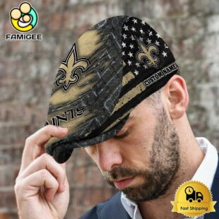 NFL New Orleans Saints American Flag Custom Jeff Cap