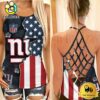 NFL New York Giants American Flag Criss Cross Back Tank Top