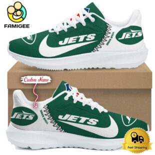 NFL New York Jets Custom Name Mesh Running Shoes