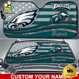 NFL Philadelphia Eagles Waving Strong United Under The Colors Custom Auto Sun Shade