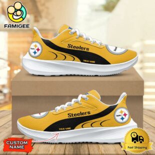 NFL Pittsburgh Steelers Custom Name Mesh Running Shoes