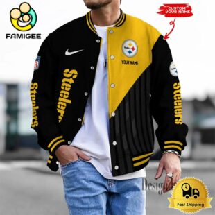 NFL Pittsburgh Steelers Limited Edition Custom Name Baseball Jacket