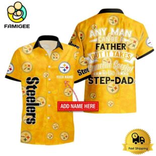 NFL Pittsburgh Steelers Special To Be A Step Dad Father's Day Custom Hawaiian Shirt