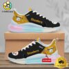 NFL Pittsburgh Steelers Team Logo Custom Women's Rainbow Atmospheric Cushion Running Shoes