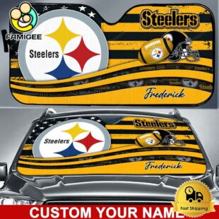 NFL Pittsburgh Steelers Waving Strong United Under The Colors Custom Auto Sun Shade