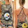 NFL Pittsburgh Steelers Women’s Camo Custom Criss Cross Back Tank Top