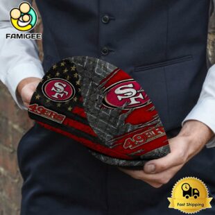 NFL San Francisco 49ers American Flag Custom Jeff Cap