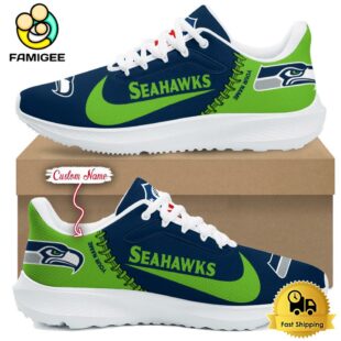 NFL Seattle Seahawks Custom Name Mesh Running Shoes