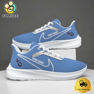 NFL Tennessee Titans Custom Name Mesh Running Shoes