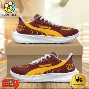 NFL Washington Commanders Custom Name Mesh Running Shoes