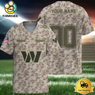 NFL Washington Commanders Military Appreciation Day Custom Football Jersey