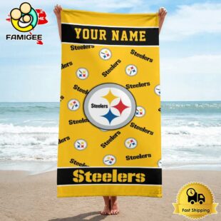 Pittsburgh Steelers Design Summer Fan Beach Towel