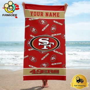San Francisco 49Ers Design Summer Fan Beach Towel