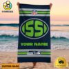 Seattle Seahawks Bold NFL Logo Custom Beach Towel
