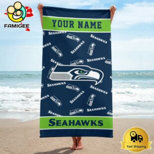 Seattle Seahawks Design Summer Fan Beach Towel