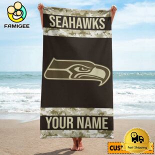 Seattle Seahawks Dynamic Graphics Beach And Pool Towel For Fans