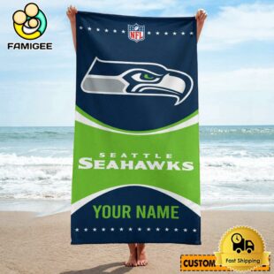 Seattle Seahawks For Active Summer Days Name Custom Beach Towel