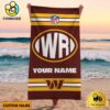Washington Commanders Bold NFL Logo Custom Beach Towel