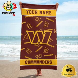 Washington Commanders Design Summer Fan Beach Towel