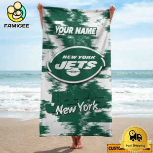 York Jets Eye-Catching Colors Personalized Pool Towel