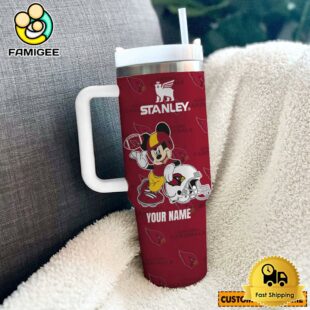 Arizona Cardinals NFL Mickey Mouse Custom 40oz Stanley Cup Tumbler