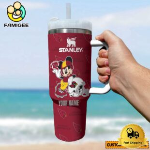 Arizona Cardinals NFL Mickey Mouse Custom 40oz Stanley Cup Tumbler